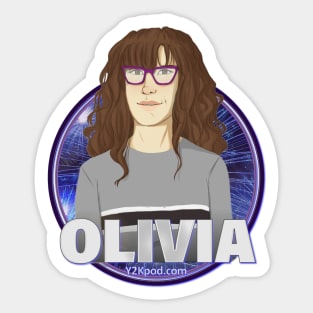 Y2K Audio Drama Podcast Character Design - Olivia Sticker